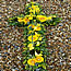 Floral tribute cross