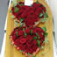 Trio of red rose hearts